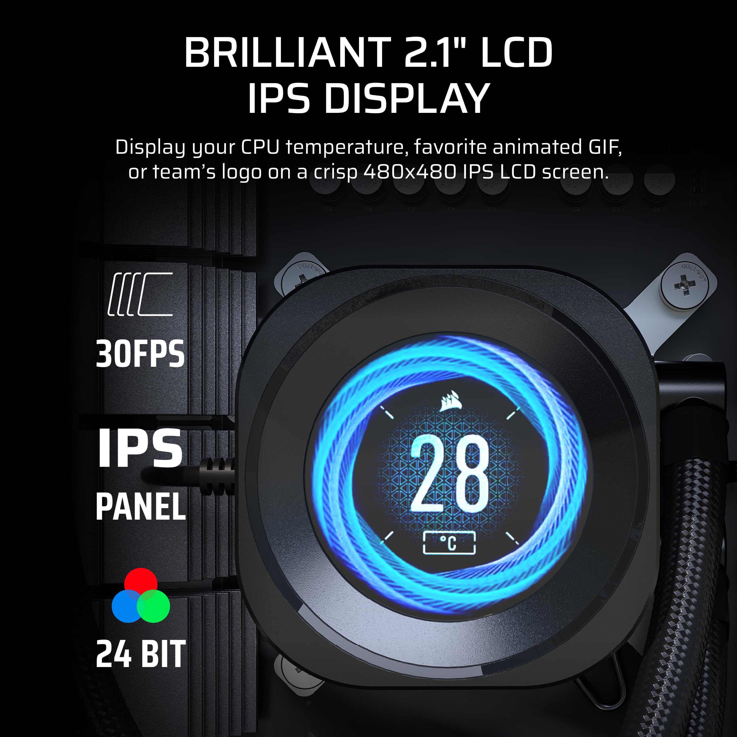 CORSAIR NAUTILUS 240 RS LCD Liquid CPU Cooler – 2.1